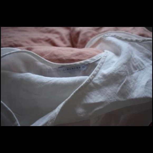 Linenfox Monstera dress white linen - Picture 3 of 3